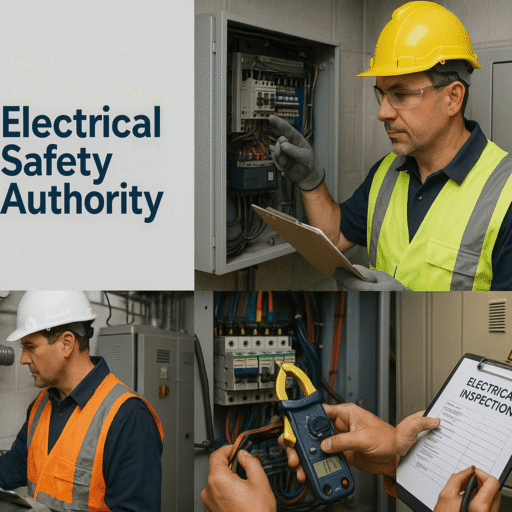 Electrical Safety Authority (ESA) inspector conducting an examination
